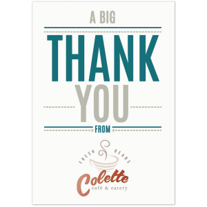 business thank you greeting card
